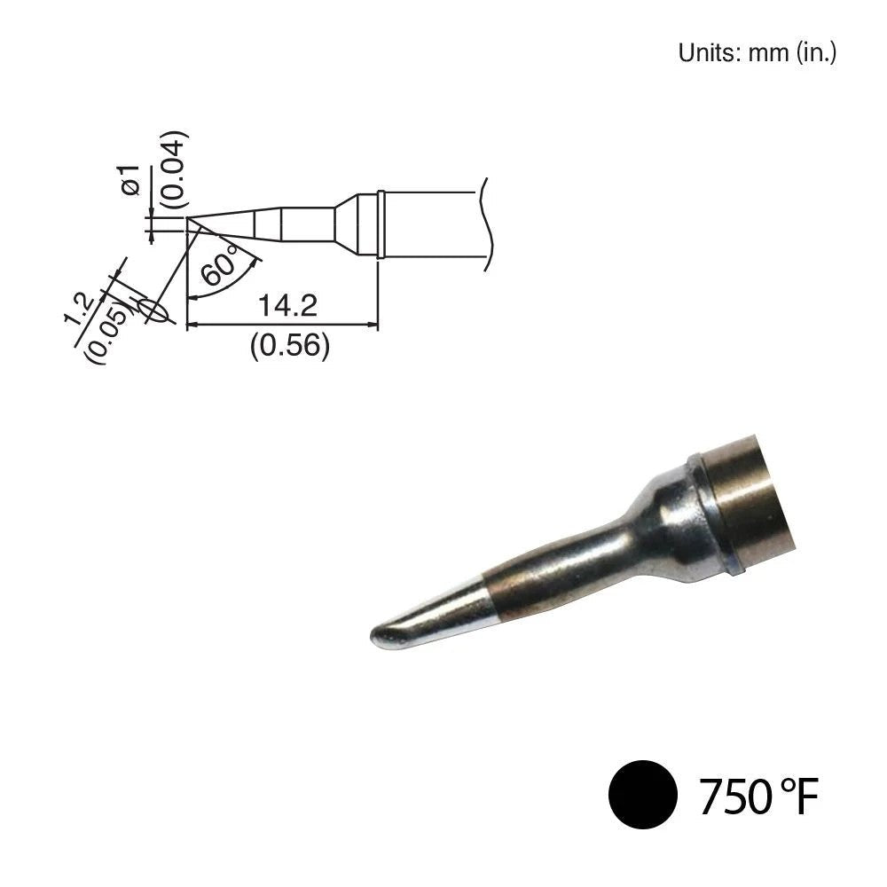 Hakko T31 - 02BC1 Bevel Tip, 750°F / 400°C - KEM - TRON INC.