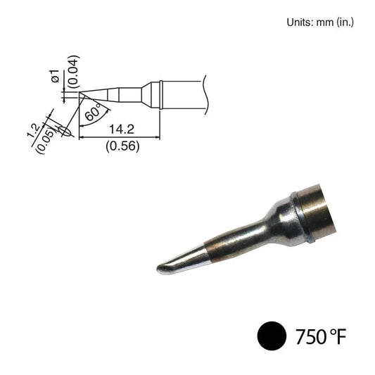 Hakko T31 - 02BC1 Bevel Tip, 750°F / 400°C - KEM - TRON INC.