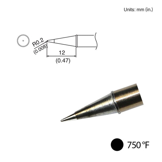 Hakko T31 - 02BL Conical Tip, 750°F / 400°C - KEM - TRON INC.