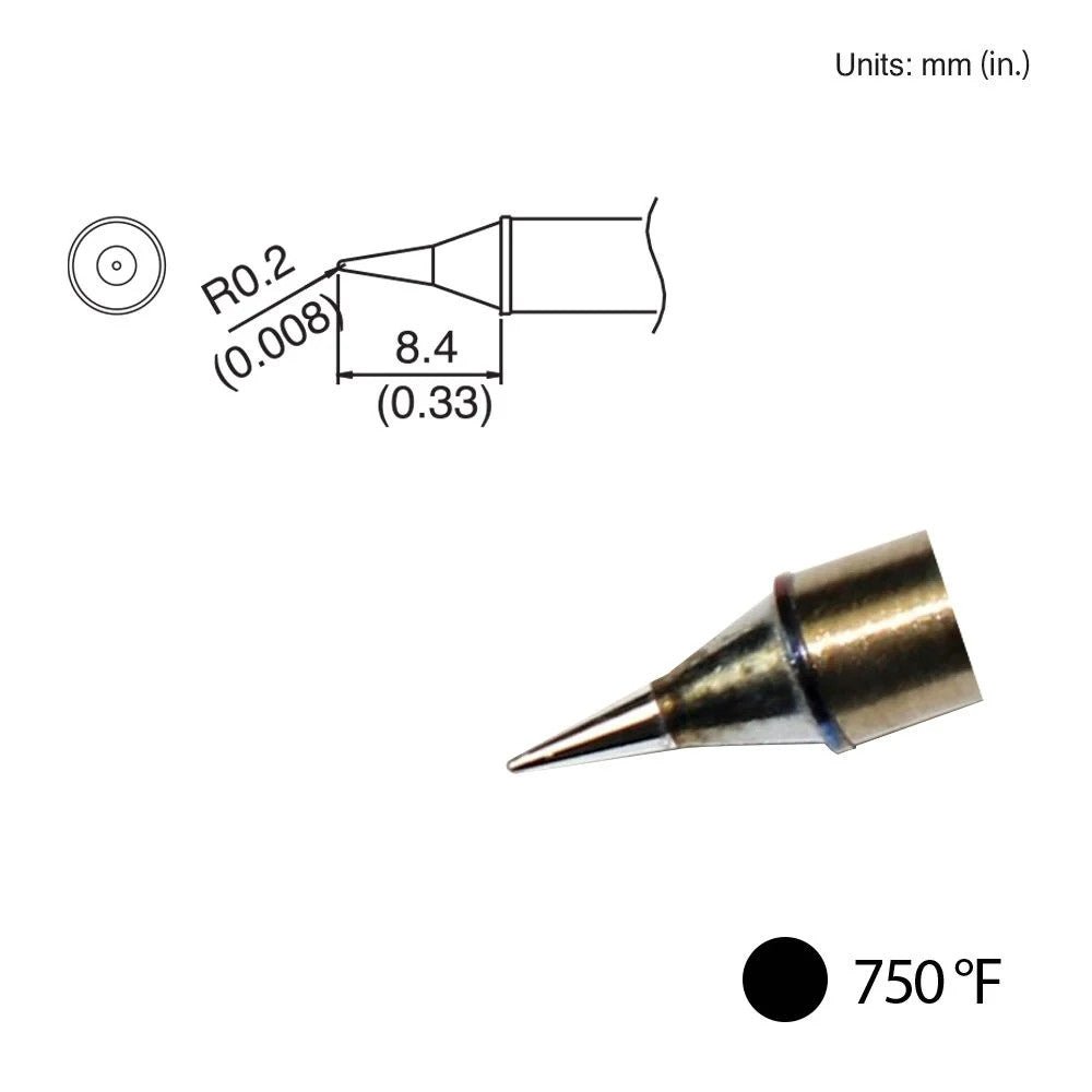 Hakko T31 - 02I Conical Tip, 750°F / 400°C - KEM - TRON INC.