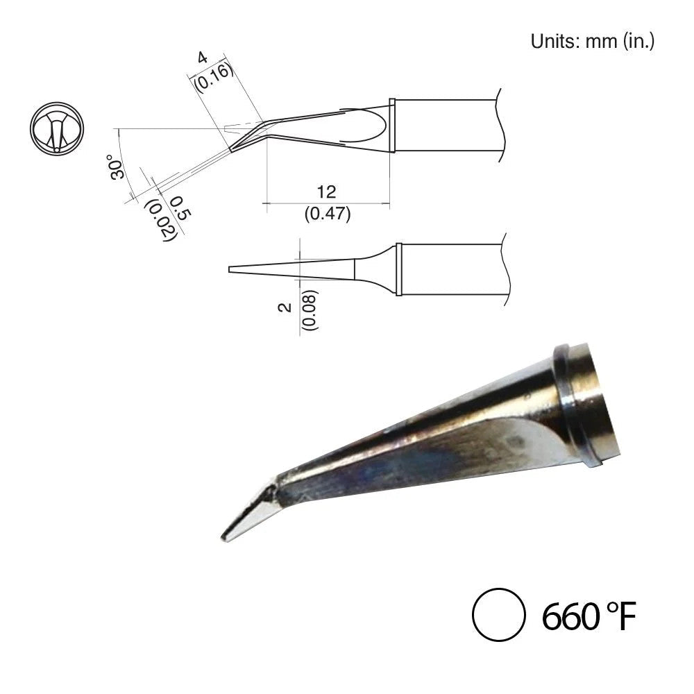 Hakko T31 - 031601 Bent Tip, 660°F / 350°C - KEM - TRON INC.