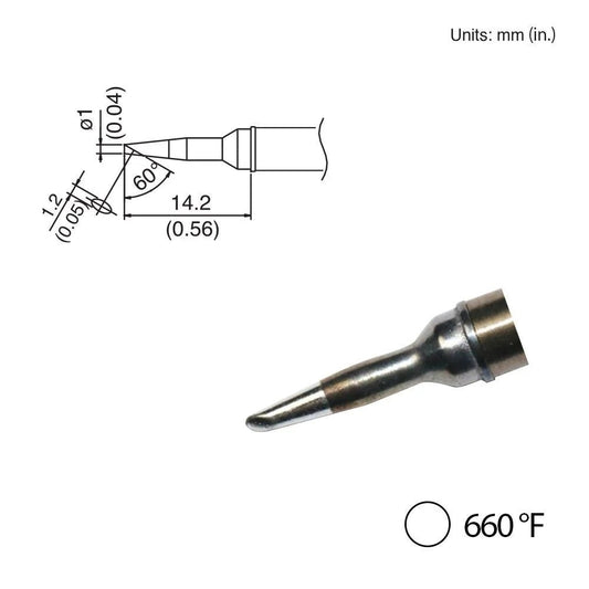 Hakko T31 - 03BC1 Bevel Tip, 660°F / 350°C - KEM - TRON INC.