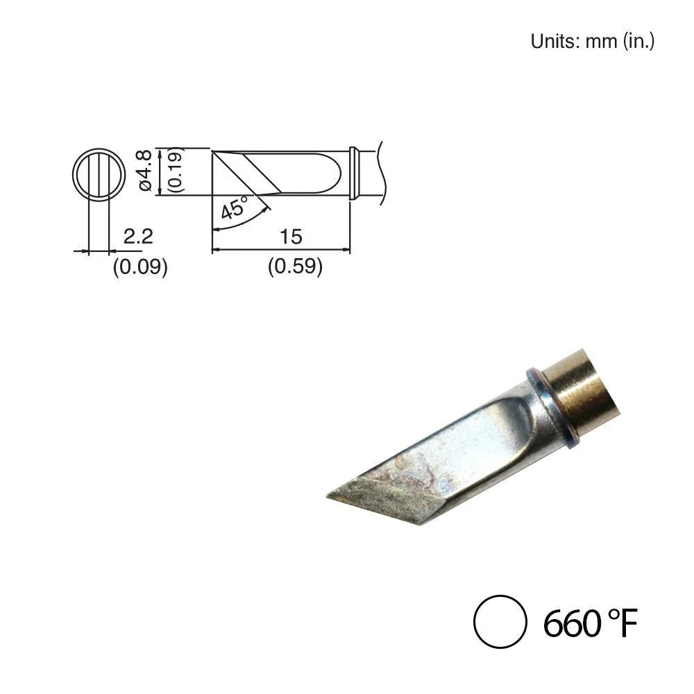 Hakko T31 - 03KU Knife Tip, 660°F / 350°C - KEM - TRON INC.