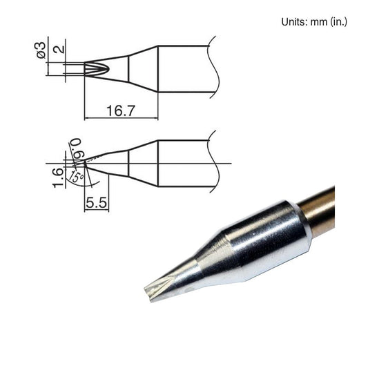 Hakko T33 - 1610 V - Groove Bevel Tip - KEM - TRON INC.