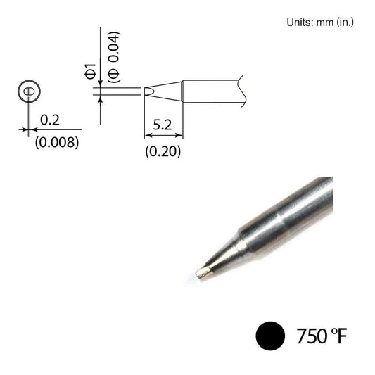 Hakko T35 - 02D06 Chisel Tip - KEM - TRON INC.