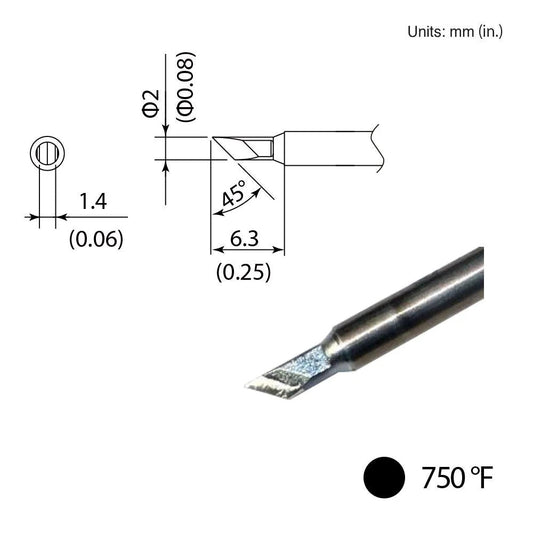Hakko T35 - 02KU Knife Tip - KEM - TRON INC.