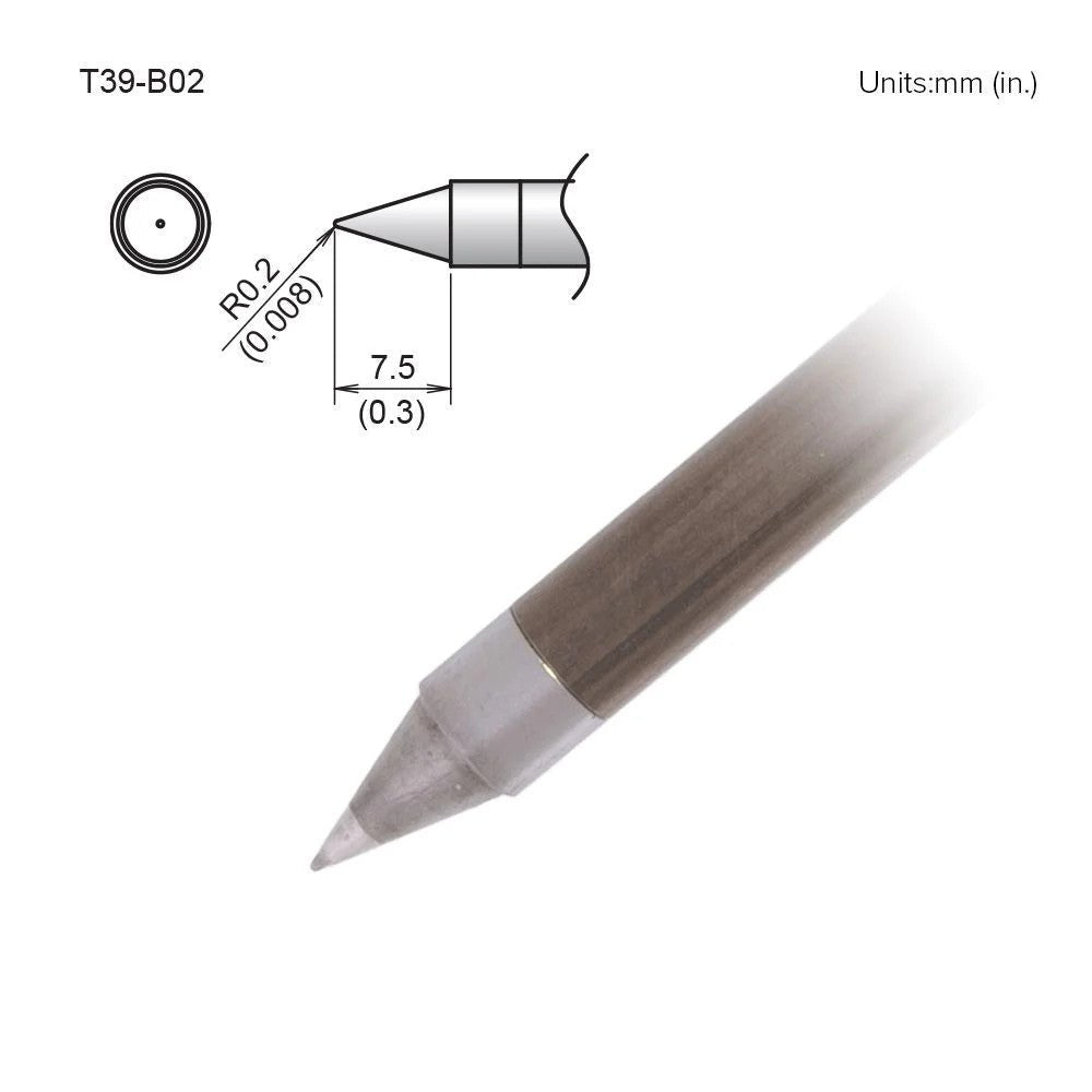 Hakko T39 - B02 Conical Tip - KEM - TRON INC.