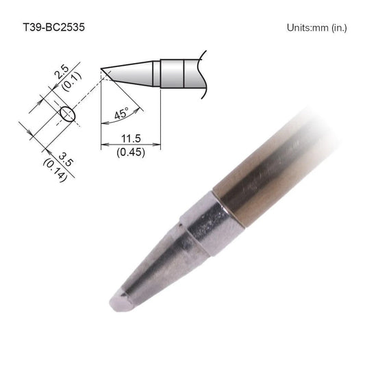 Hakko T39 - BC2535 Bevel Tip - KEM - TRON INC.
