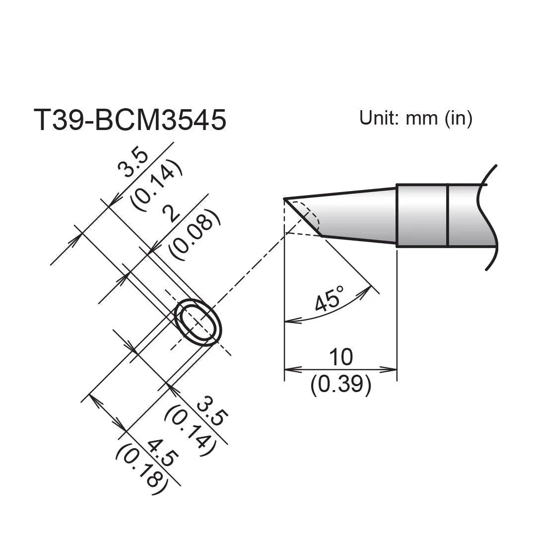 Hakko T39 - BCM3545 Bevel Tip - KEM - TRON INC.