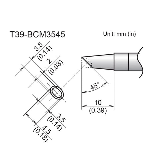 Hakko T39 - BCM3545 Bevel Tip - KEM - TRON INC.