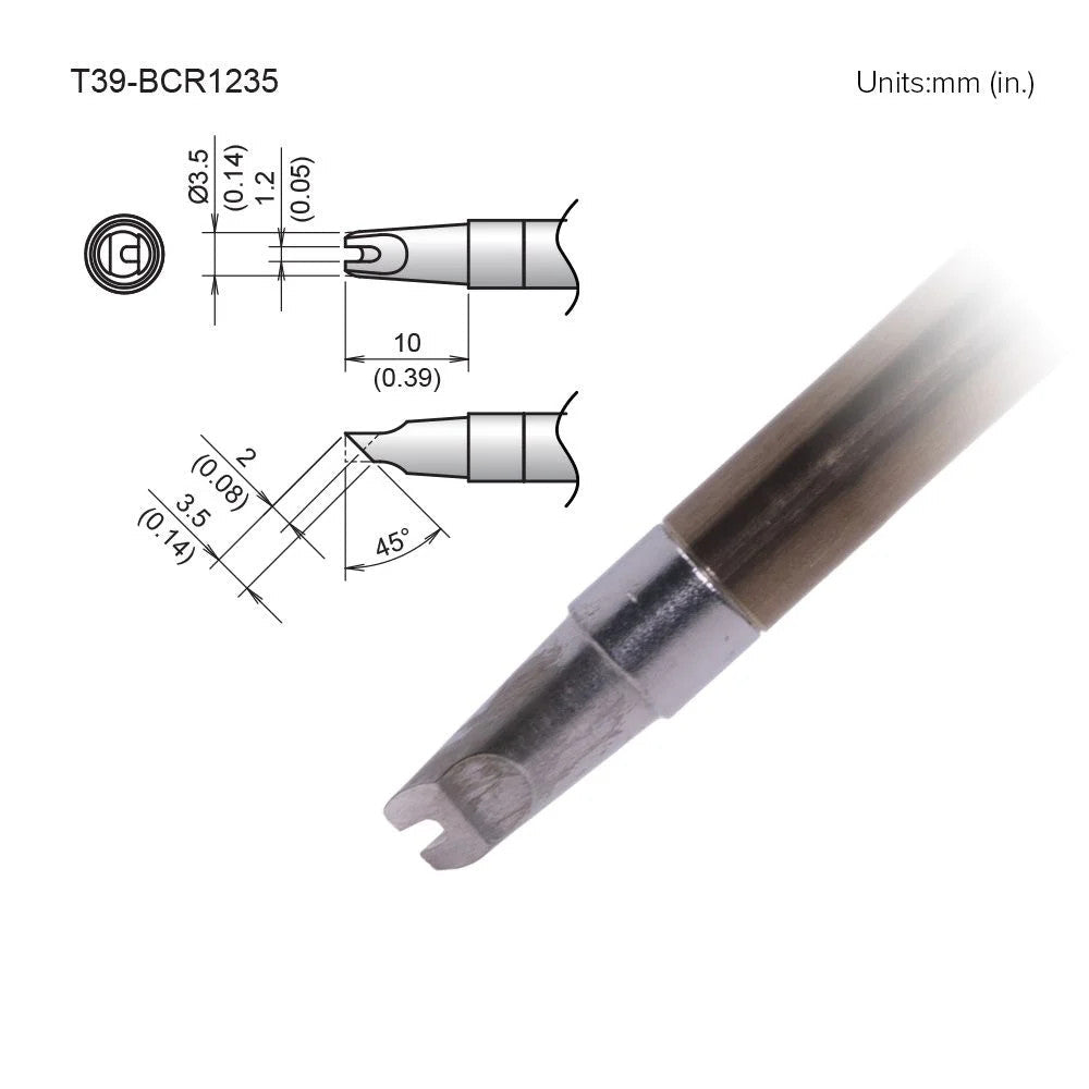 Hakko T39 - BCR1235 Slot Tip - KEM - TRON INC.
