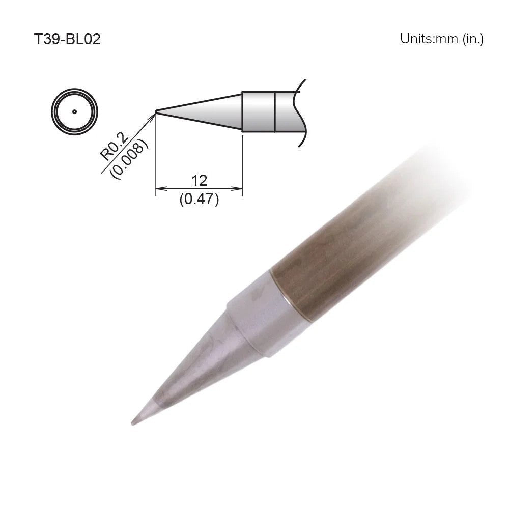 Hakko T39 - BL02 Conical Tip - KEM - TRON INC.