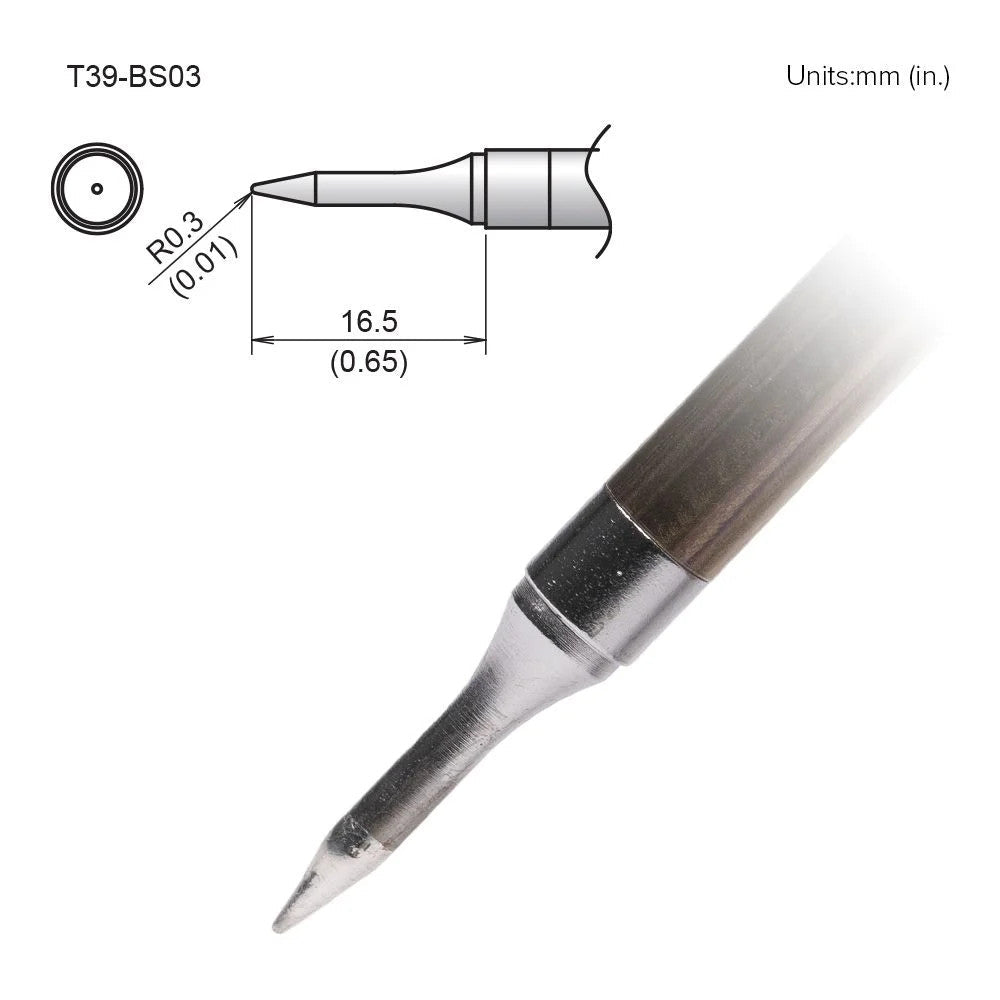 Hakko T39 - BS03 Conical Slim Tip - KEM - TRON INC.