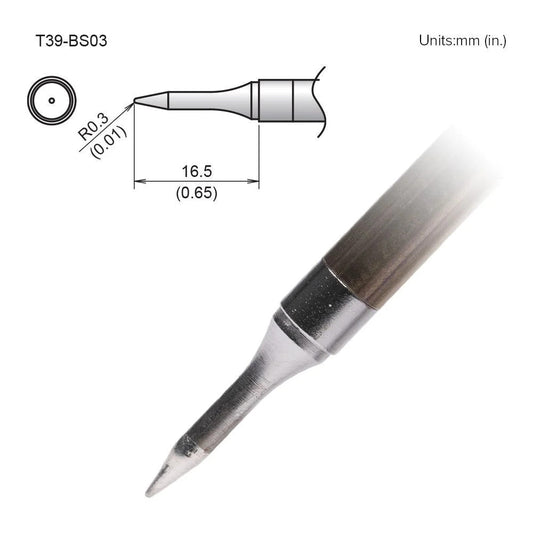 Hakko T39 - BS03 Conical Slim Tip - KEM - TRON INC.