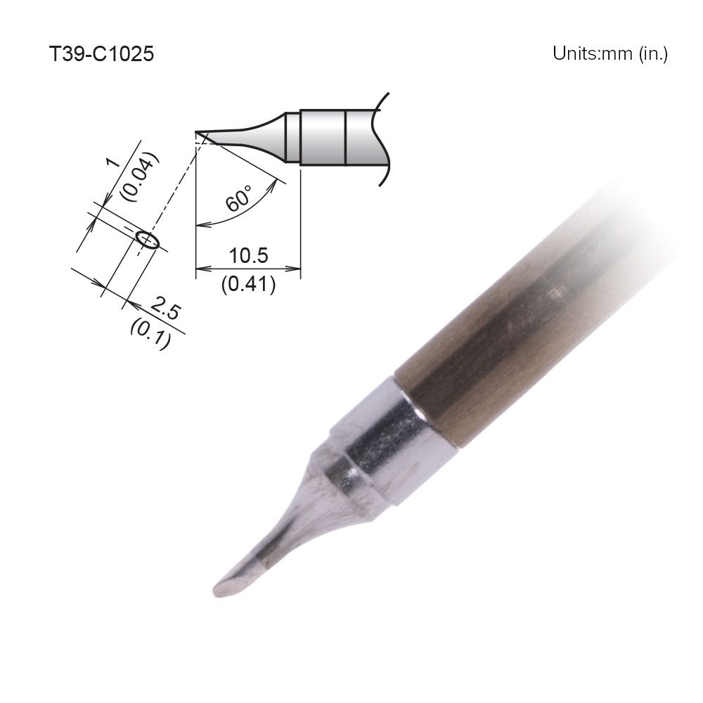 Hakko T39 - C1025 Bevel Tip - KEM - TRON INC.