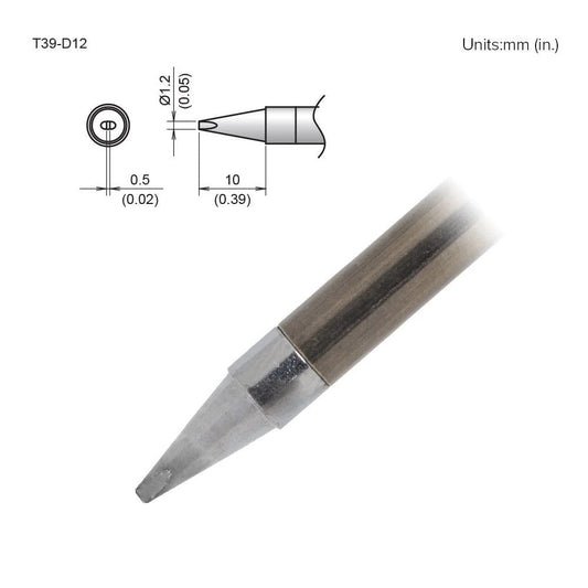 Hakko T39 - D12 Chisel Tip - KEM - TRON INC.
