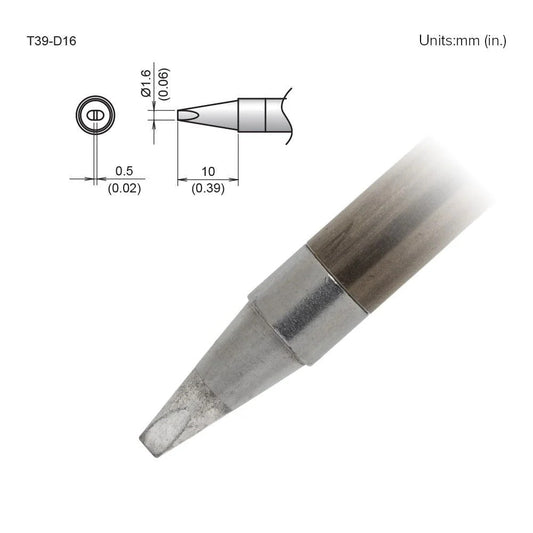 Hakko T39 - D16 Chisel Tip - KEM - TRON INC.