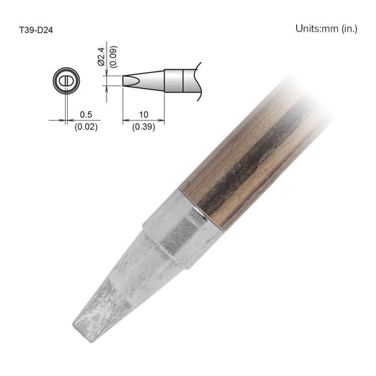 Hakko T39 - D24 Chisel Tip - KEM - TRON INC.