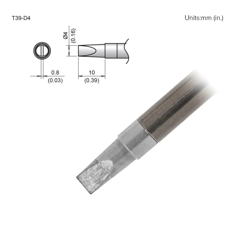 Hakko T39 - D4 Chisel Tip - KEM - TRON INC.