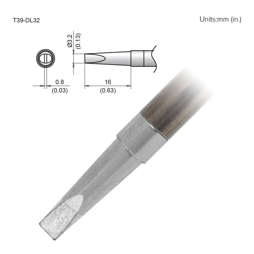 Hakko T39 - DL32 Chisel Tip - KEM - TRON INC.