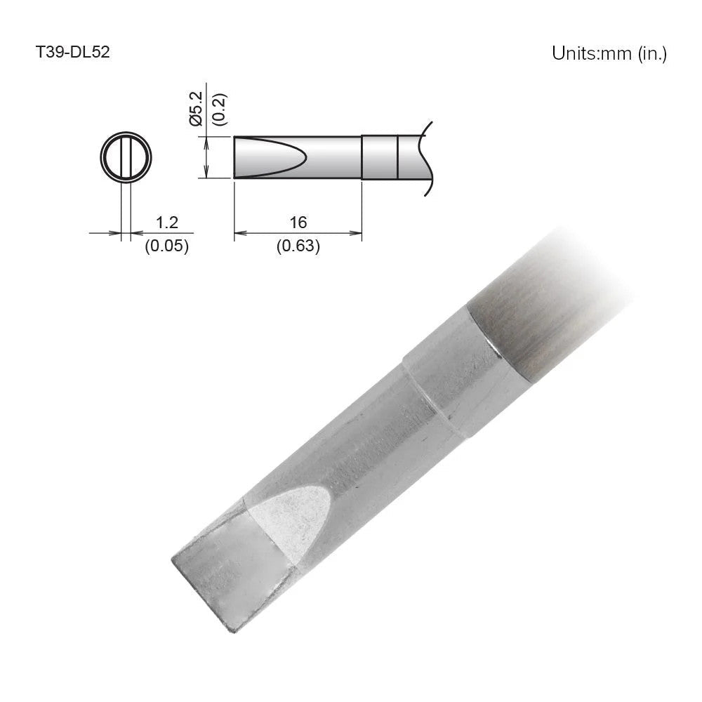Hakko T39 - DL52 Chisel Tip - KEM - TRON INC.