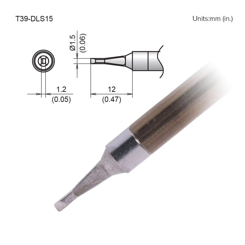 Hakko T39 - DLS15 Chisel Slim Tip - KEM - TRON INC.