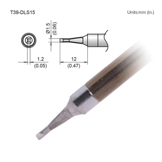 Hakko T39 - DLS15 Chisel Slim Tip - KEM - TRON INC.