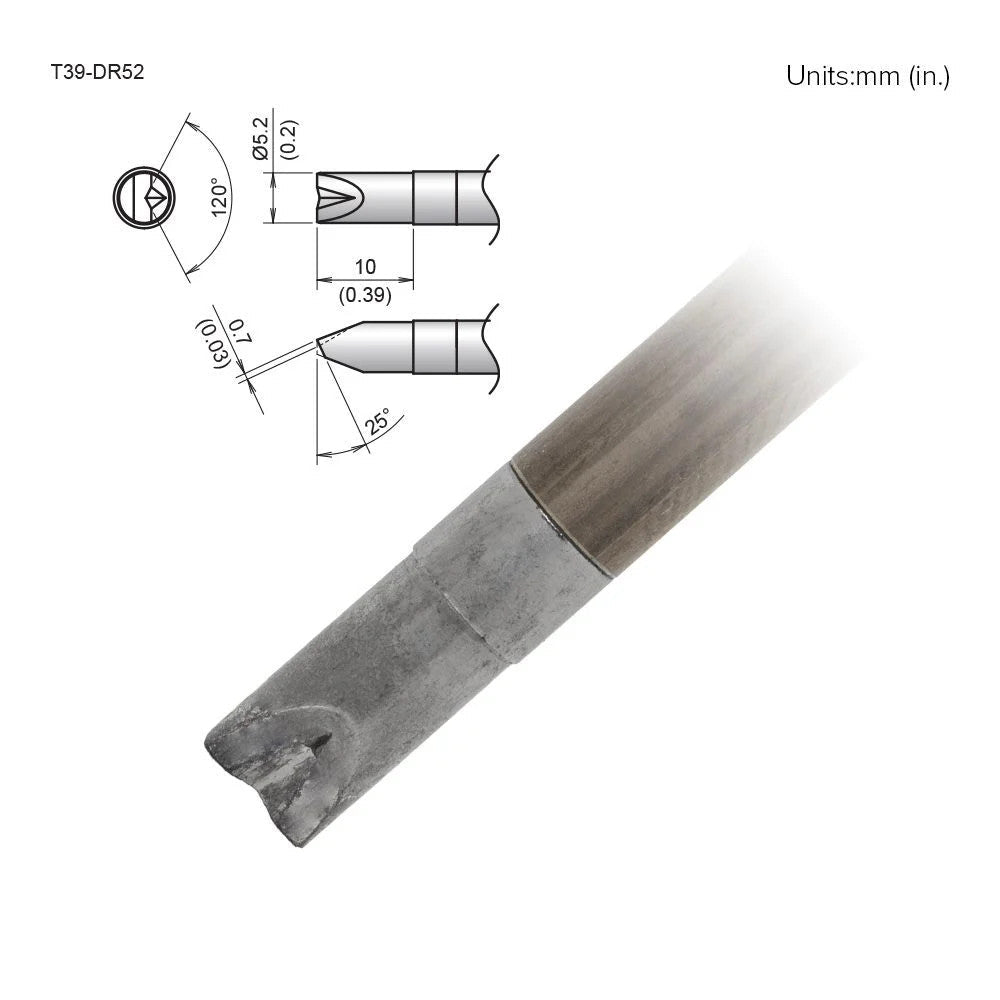 Hakko T39 - DR52 Chisel V - Groove Tip - KEM - TRON INC.