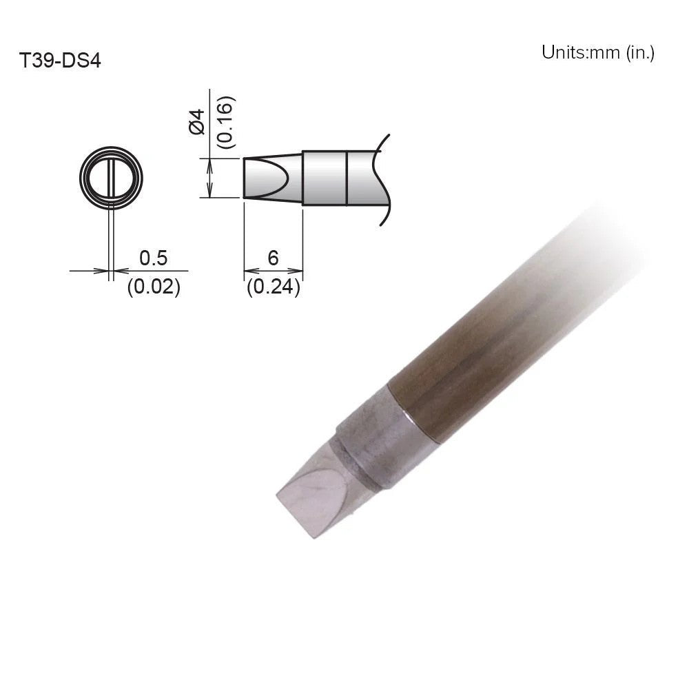Hakko T39 - DS4 Chisel Tip - KEM - TRON INC.