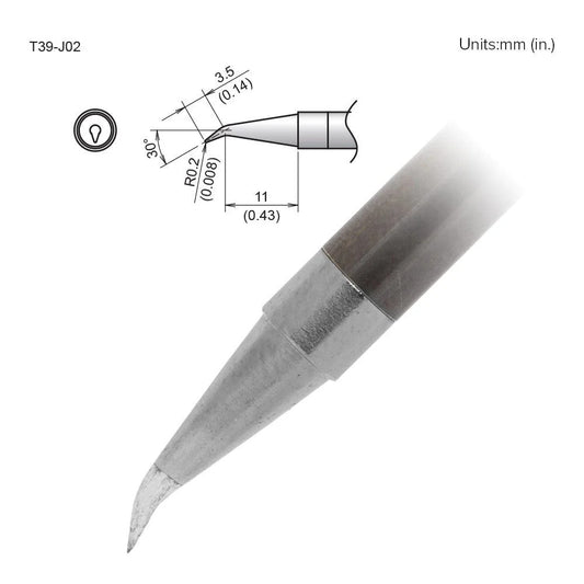 Hakko T39 - J02 Bent Tip - KEM - TRON INC.