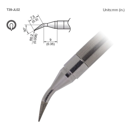 Hakko T39 - JL02 Bent Tip - KEM - TRON INC.