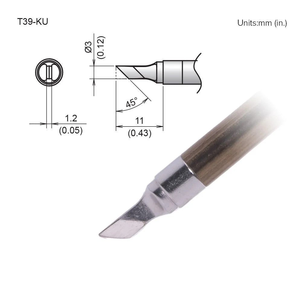 Hakko T39 - KU Knife Tip - KEM - TRON INC.