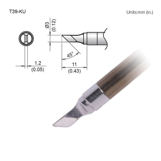 Hakko T39 - KU Knife Tip - KEM - TRON INC.