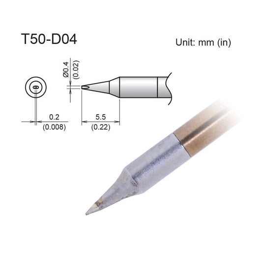 Hakko T50 - D04 Micro Chisel Tip - KEM - TRON INC.