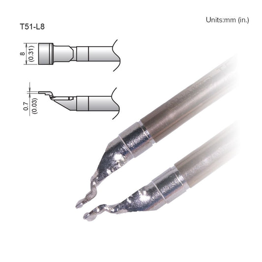 Hakko T51 - L8 SOP Tip - KEM - TRON INC.