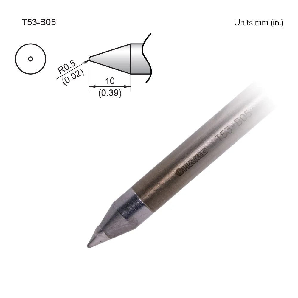 Hakko T53 - B05 Conical Tip - KEM - TRON INC.
