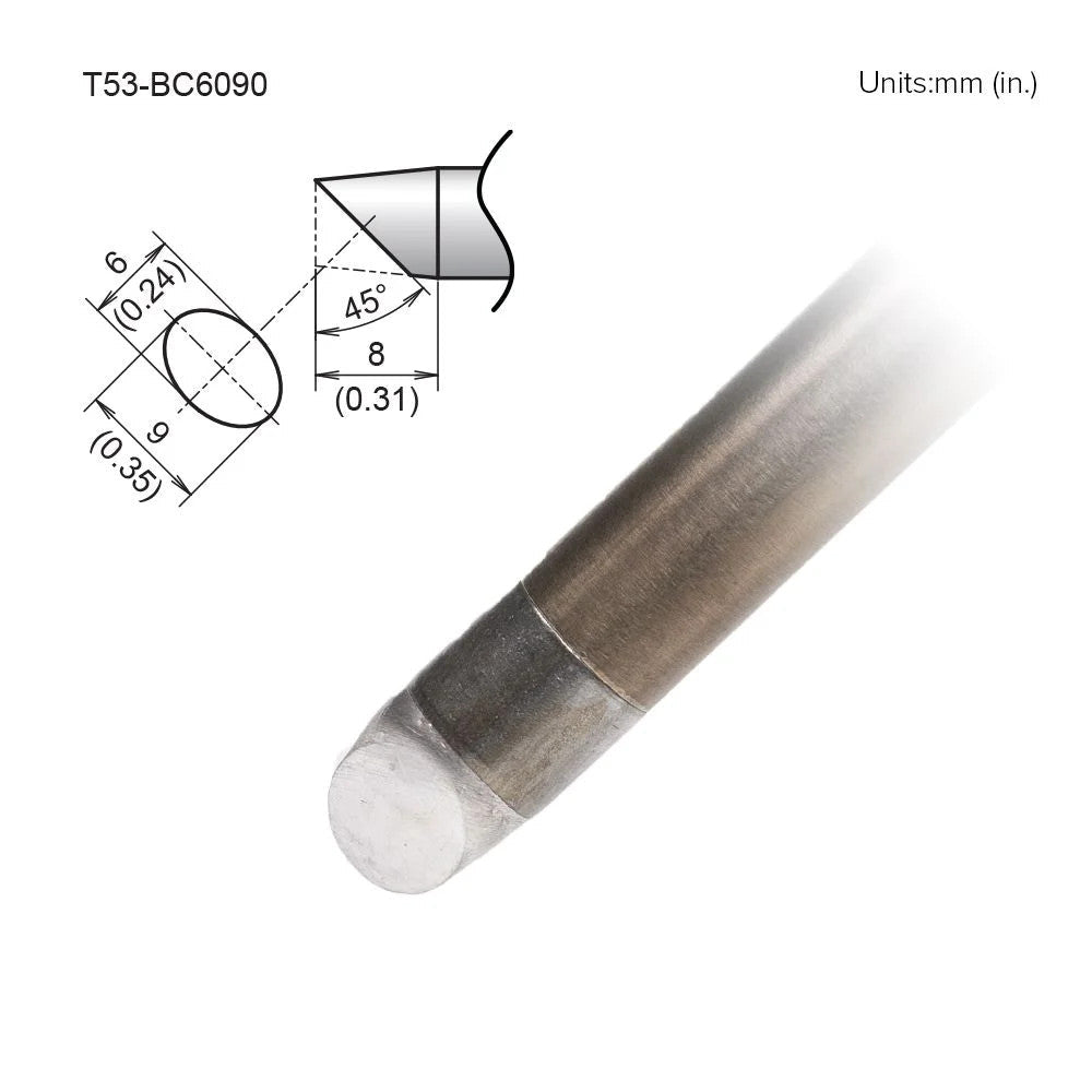Hakko T53 - BC6090 Bevel Shape Tip - KEM - TRON INC.