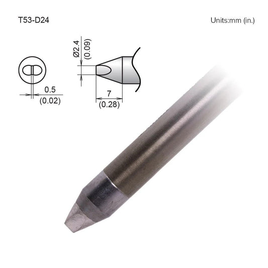 Hakko T53 - D24 Chisel Tip - KEM - TRON INC.