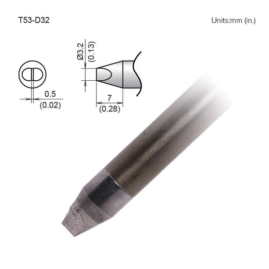 Hakko T53 - D32 Chisel Tip - KEM - TRON INC.