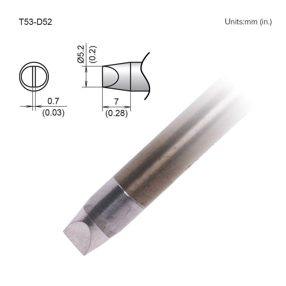 Hakko T53 - D52 Chisel Tip - KEM - TRON INC.