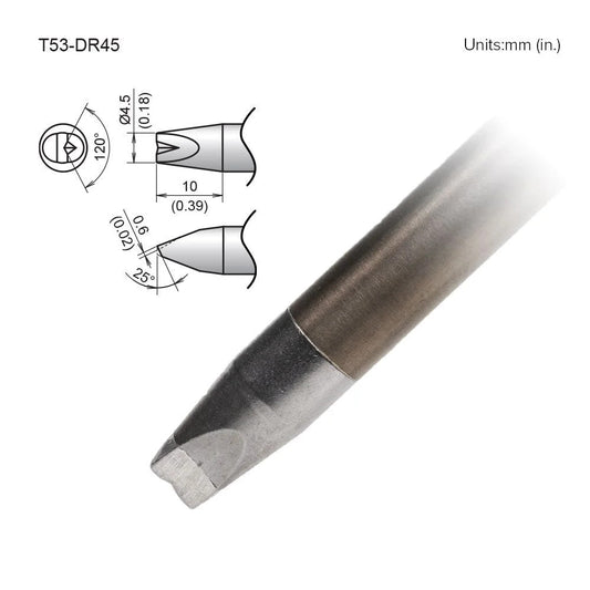 Hakko T53 - DR45 Chisel V - Groove Tip - KEM - TRON INC.