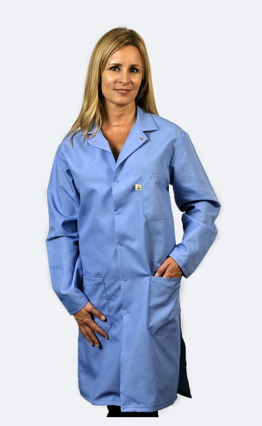 Tech Wear 371ACB - S Smock - Nylostat Fabric - Jacket - 3 Pocket Color = Nasa Blue, Small - KEM - TRON INC.