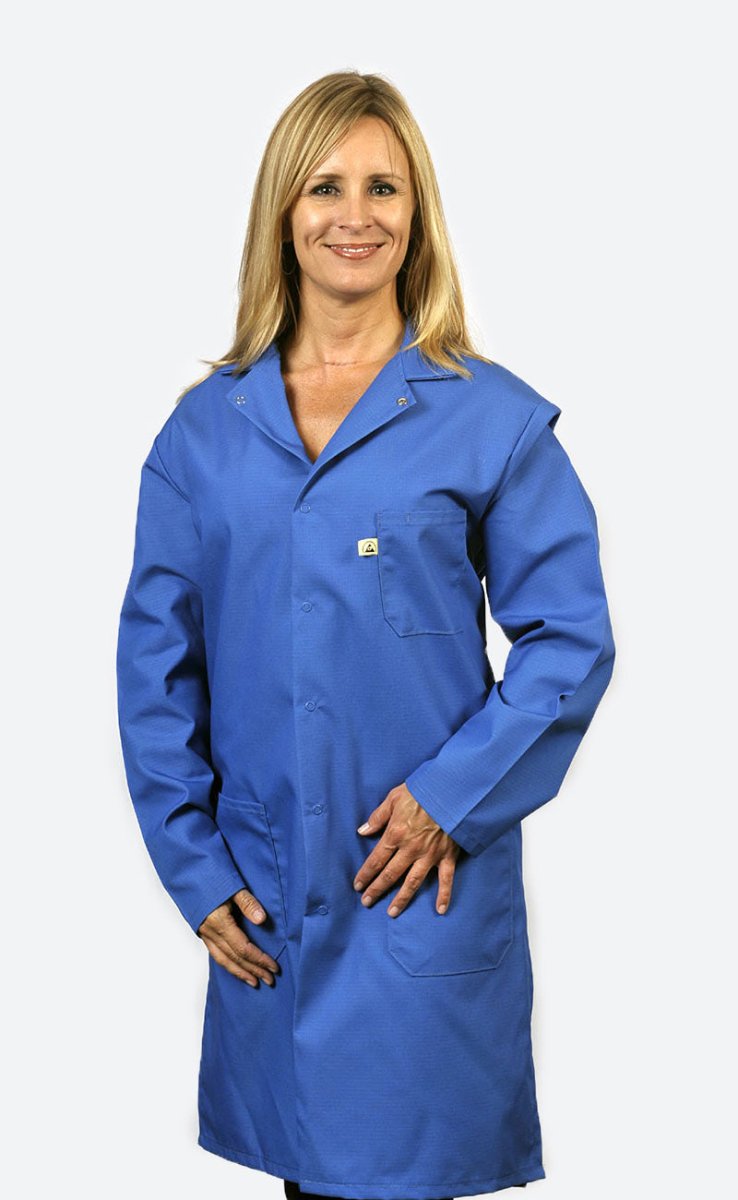 Tech Wear 371ACS - 4XL Smock - Nylostat Fabric - Jacket - 3 Pocket Color = Royal Blue, 4XL - KEM - TRON INC.