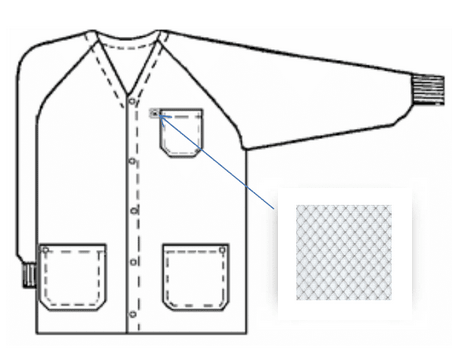 Tech Wear HOJ - 53C - XL Smock - Hallmark Style OFX - 100 - Jacket - 3 Pocket Color = Gray, XL, Knitted Cuffs - KEM - TRON INC.