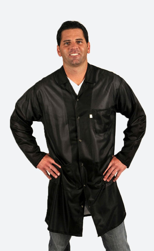 Tech Wear LOC - 93 - 2XL Smock - Traditional OFX - 100 - Lab Coat - 3 Pocket Color = Black, 2XL - KEM - TRON INC.