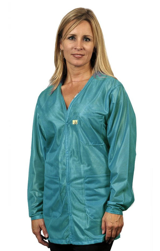 Tech Wear VOJ - 83C - 4XL Smock - Traditional OFX - 100 - Jacket - 3 Pocket Color = Teal, 4XL, Knitted Cuffs - KEM - TRON INC.