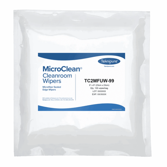 Teknipure MicroClean TC2MFUW - 99, Mixed Weave Microfiber Wiper 9"x 9", Case of 2000 - KEM - TRON INC.