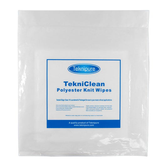 Teknipure TC1PU1 - 12B Polyester Knit Wiper, Standard Weight, 12 in X 12 in, Case of 1000 - KEM - TRON INC.