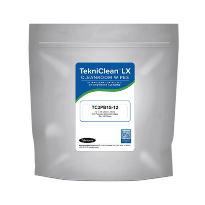 Teknipure TC3PB1S - 12, Polyester Knit Wiper, ESD Packed, 12 in x 12 in, Case of 1000 - KEM - TRON INC.