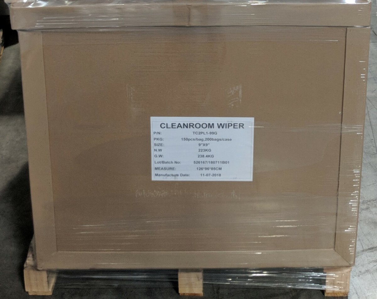 Teknipure TekniClean TC2PL1 - 99G, Polyester Knit Wiper, 9 in X 9 in, Case of 30,000 - KEM - TRON INC.